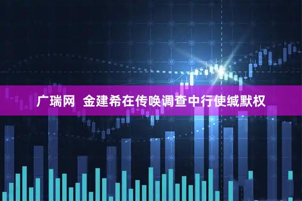广瑞网  金建希在传唤调查中行使缄默权